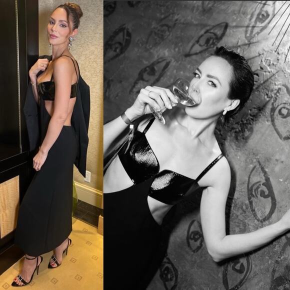 Alexis Marsella Square Neck Cutout Midi Dress Black Size M - Picture 5 of 13